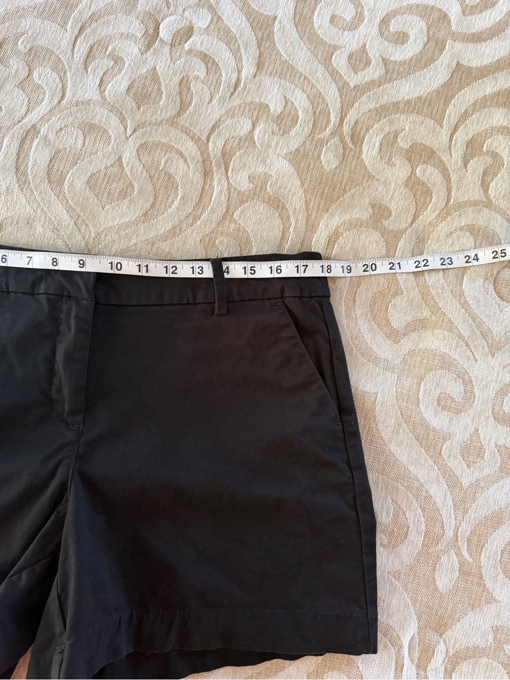 Nautica Black Chino Shorts Size 12 Cotton Stretch Flat Front Classic - Picture 8 of 15
